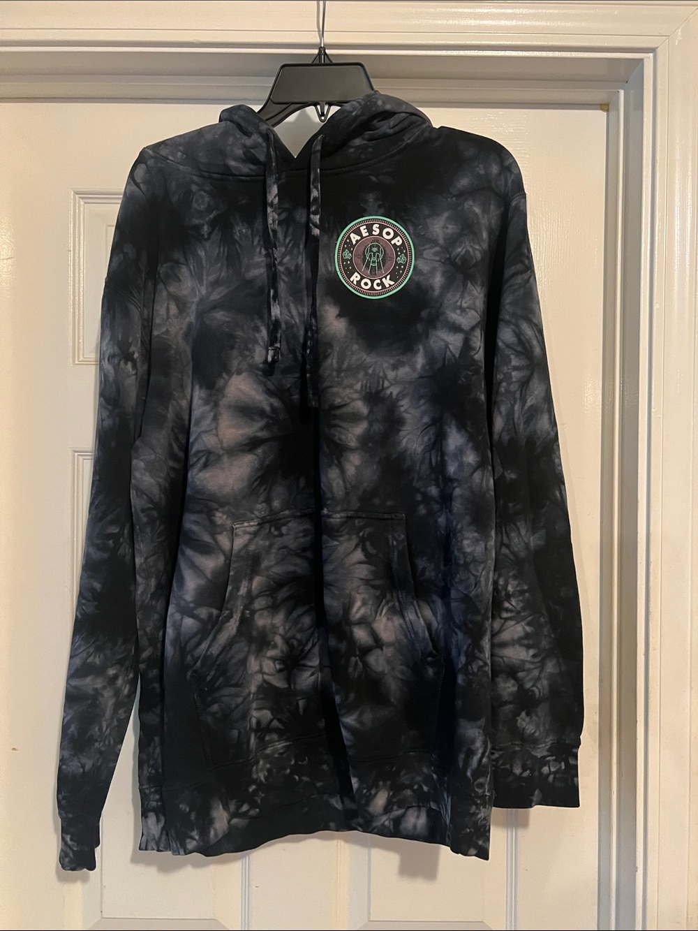 AESOP ROCK Men's Black Tie-Dye Hoodie
